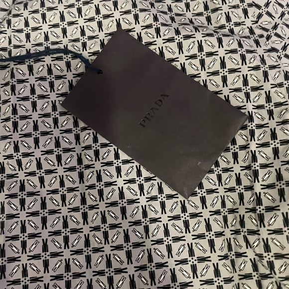 Prada Mens Camicia Cotton Shirt Sz 16.5/L - Picture 8 of 12